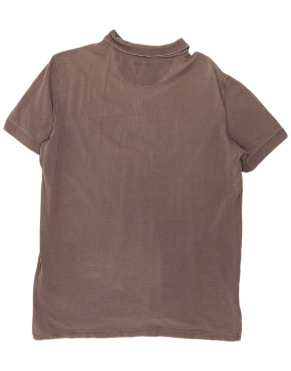 Camisa polo masculina Massimo Dutti algodão cinza médio