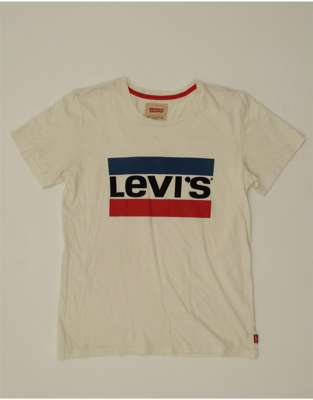 LEVI'S Boys Graphic T-Shirt Top 13-14 Years White Cotton Vintage Levi's and Second-Hand Levi's from Messina Hembry 