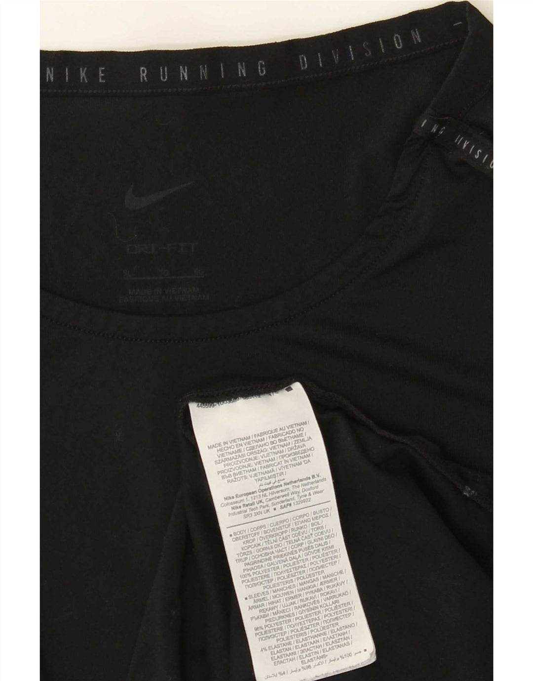 Camiseta masculina Nike Dri Fit Top XL preta listrada de poliéster