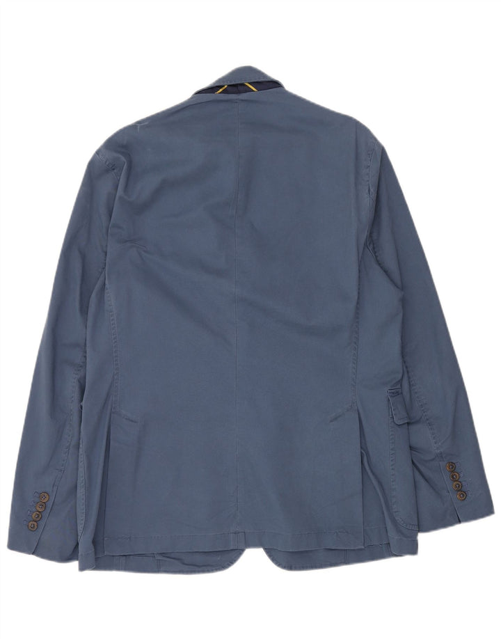 Jaqueta blazer masculina POLO RALPH LAUREN com 2 botões Reino Unido 42 XL azul marinho algodão