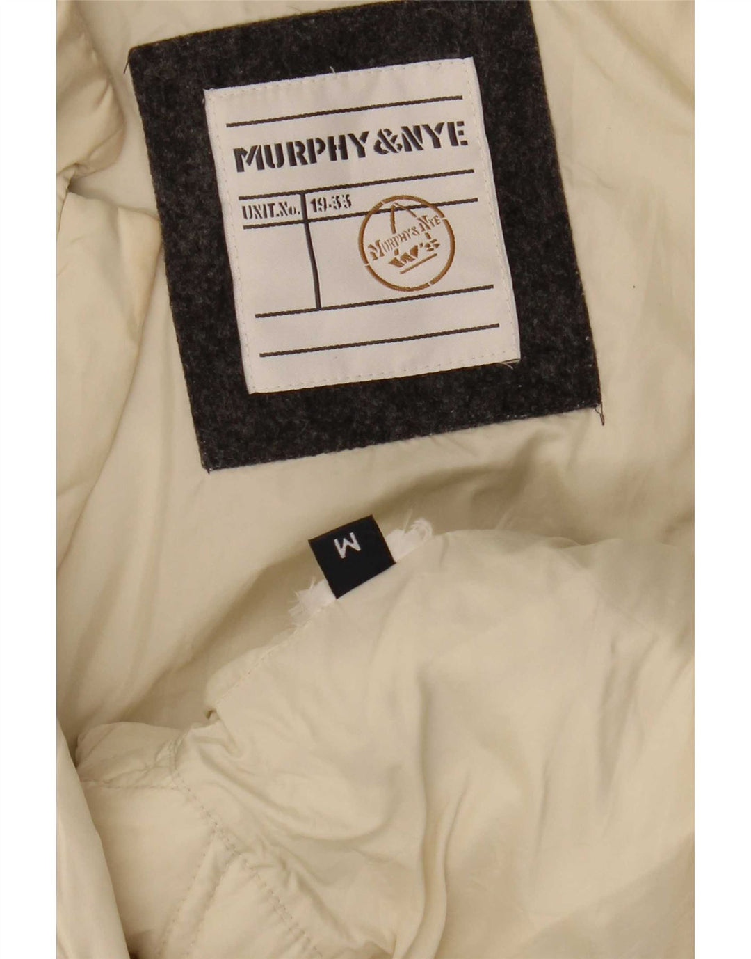 Jaqueta acolchoada feminina Murphy & Nye UK 14 médio branco