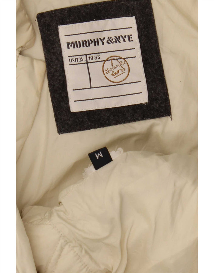 Jaqueta acolchoada feminina Murphy & Nye UK 14 médio branco