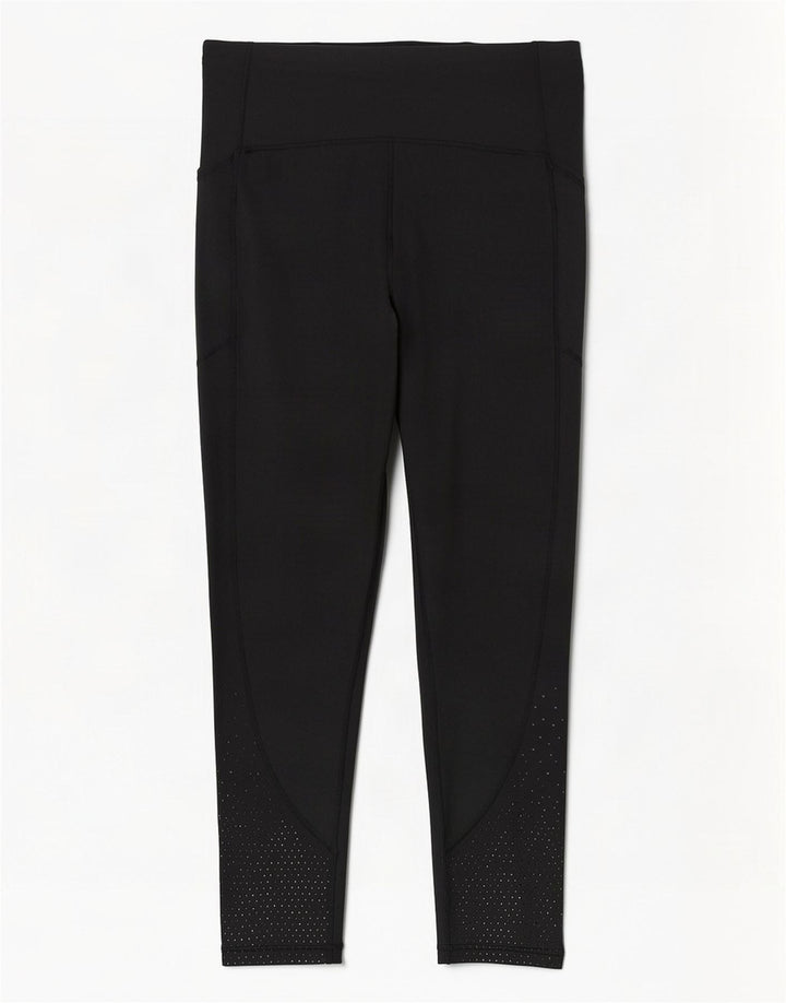Leggings femininas Lululemon US 10 grandes pretas manchadas