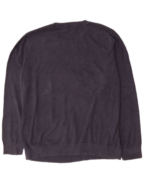 Suéter masculino Nautica com gola redonda XL algodão azul marinho