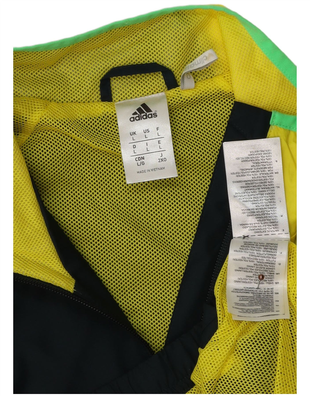 ADIDAS Mens Climalite Tracksuit Top Jacket Grande Azul Marinho Colourblock