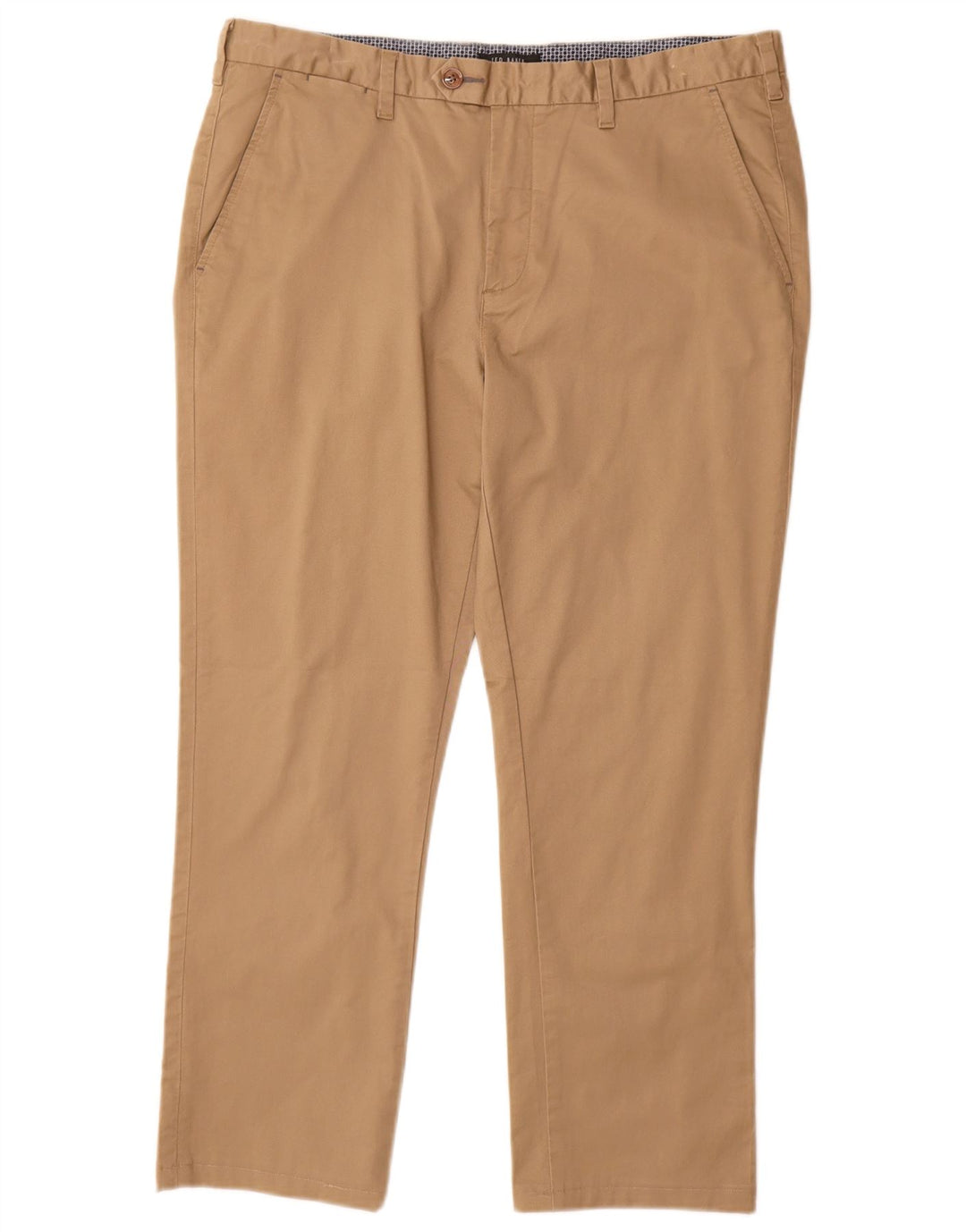 Calça masculina de terno reto TED BAKER W34 L27 algodão marrom