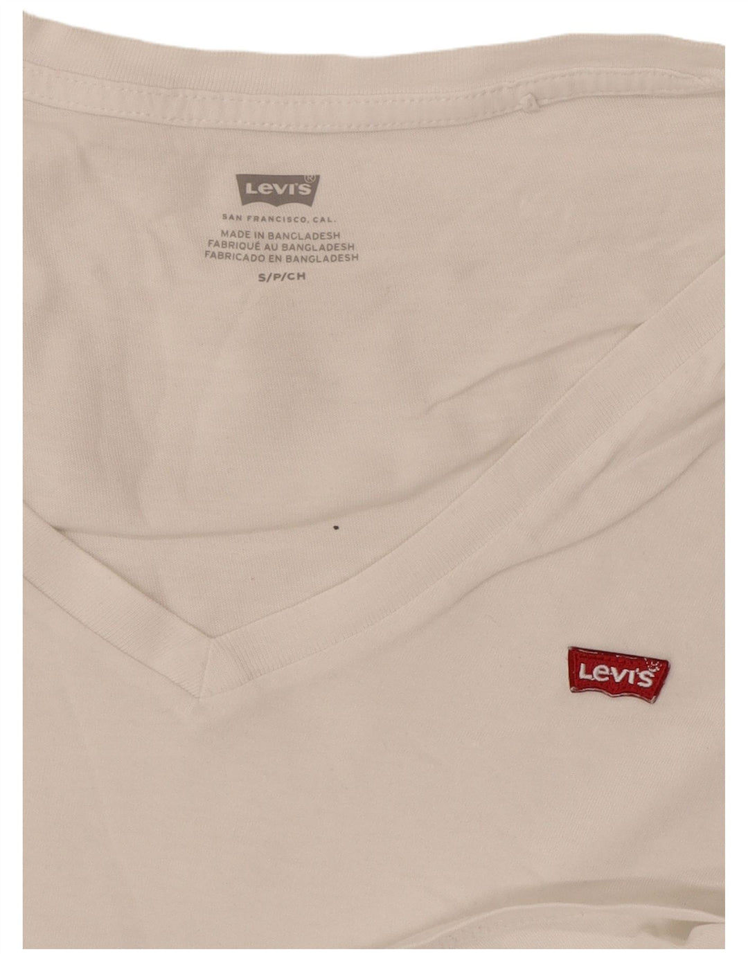 Camiseta feminina Levi's Top UK 10 pequena branca
