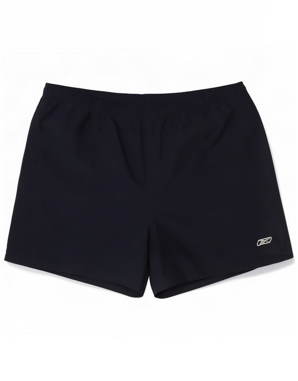 Shorts esportivos femininos Reebok UK 18 XL azul marinho poliéster