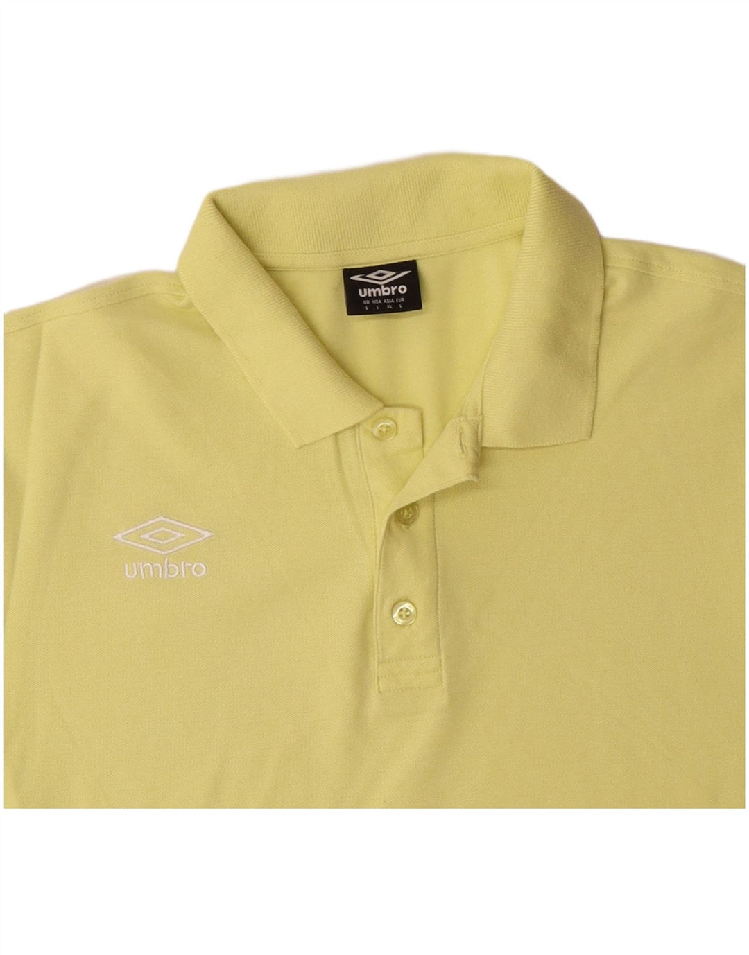 Camisa polo masculina UMBRO grande algodão amarelo