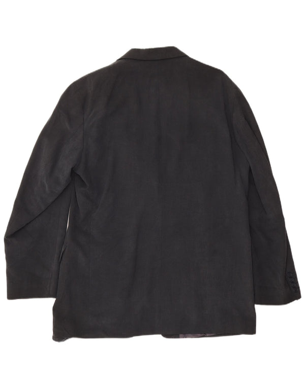 Jaqueta blazer masculina de 3 botões Marks & Spencer UK 42 XL azul marinho Lyocell