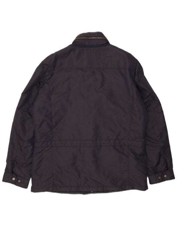 Jaqueta utilitária masculina Geox com capuz UK 46 3XL azul marinho