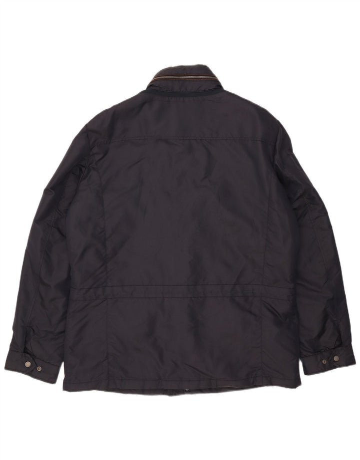 Jaqueta utilitária masculina Geox com capuz UK 46 3XL azul marinho