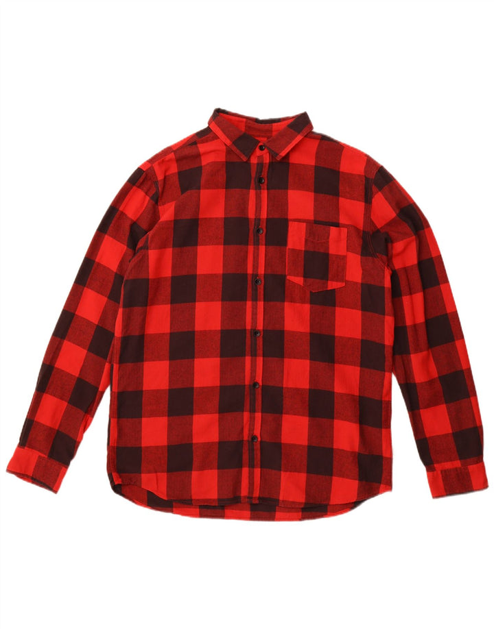 Camisa masculina de flanela Jack & Jones XL vermelho algodão guingão