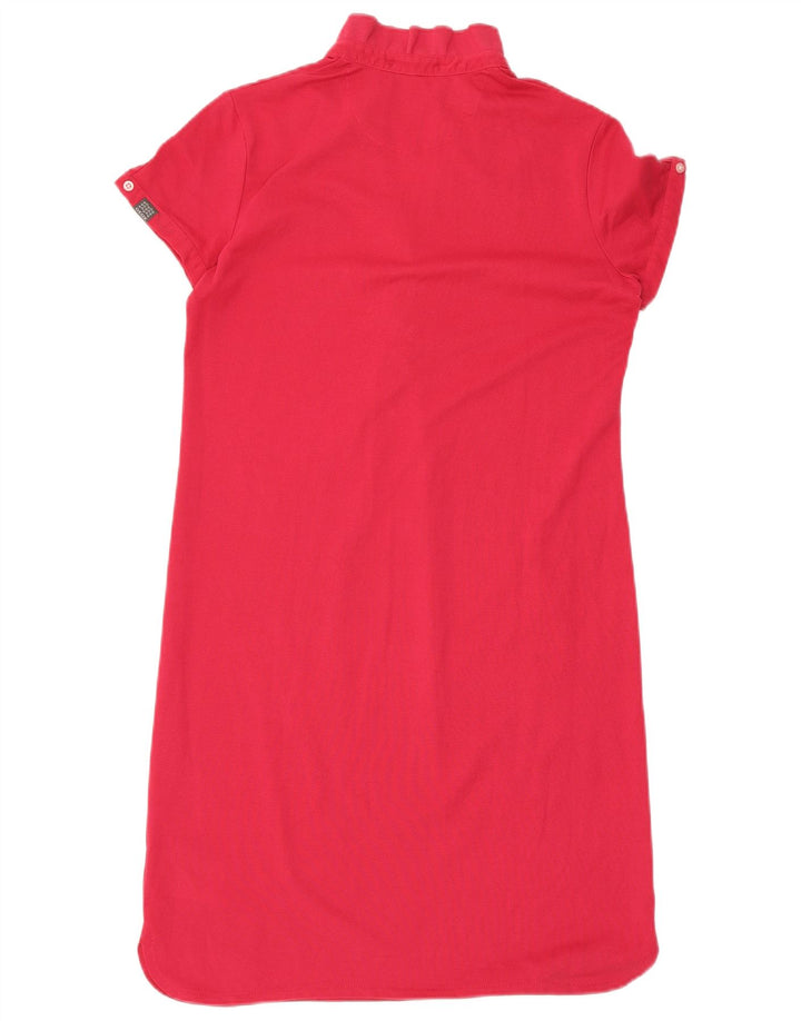 Vestido feminino Geox Shift UK 10 pequeno algodão rosa