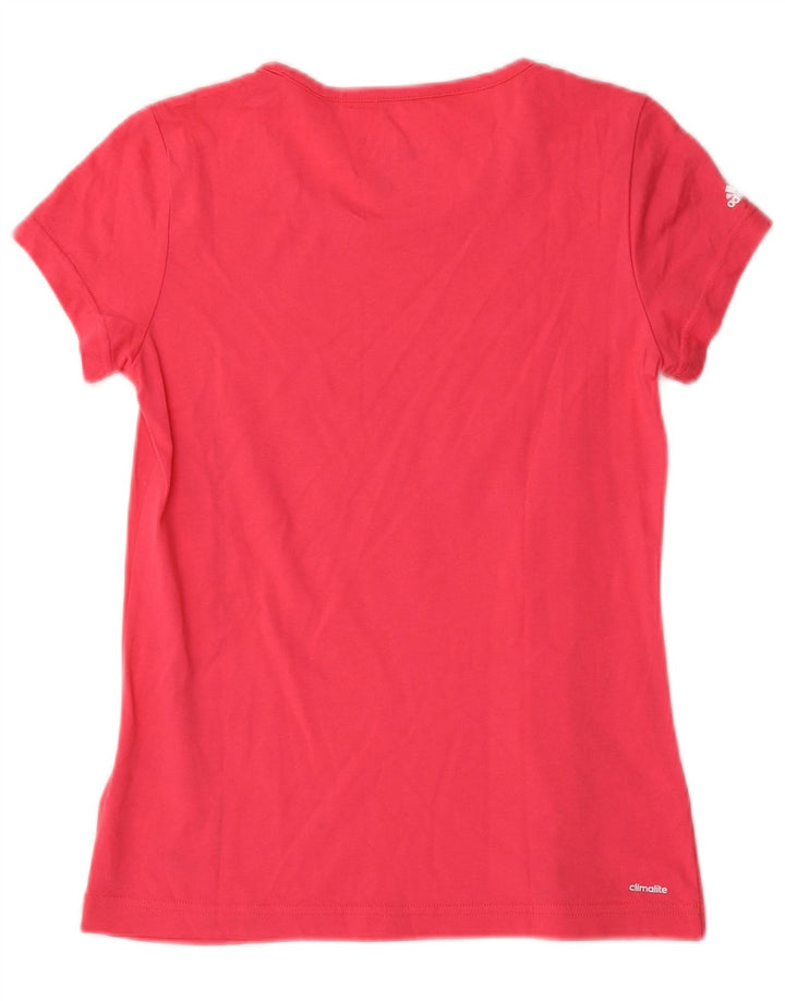 Camiseta Adidas Climalite Graphic Feminina 13-14 Anos Algodão Rosa