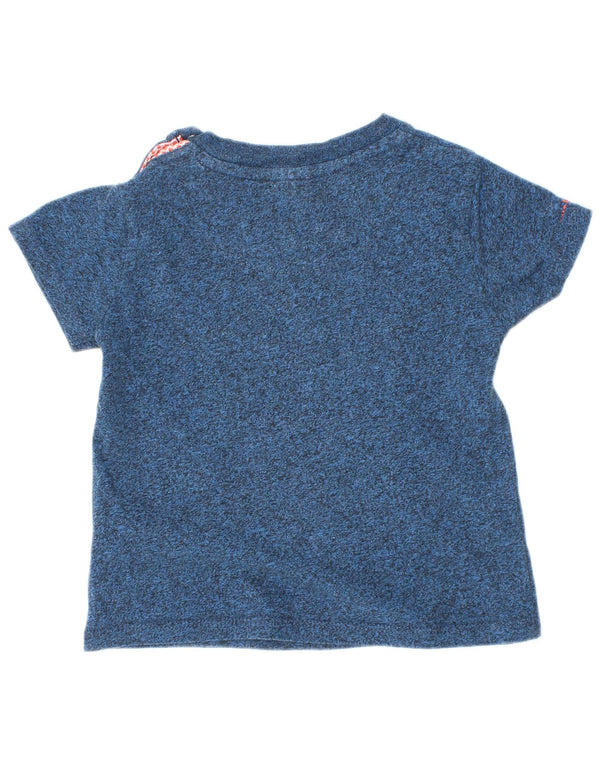Camiseta gráfica Ted Baker para meninos, 18-24 meses, azul marinho manchado