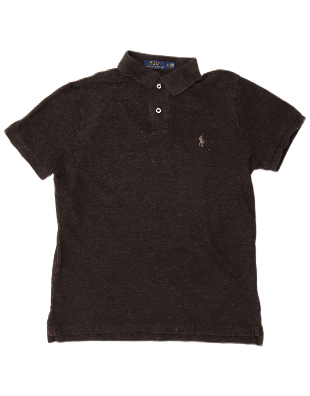 Camisa polo masculina Polo Ralph Lauren de algodão cinza médio