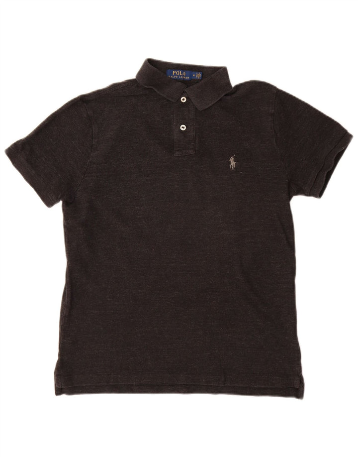 Camisa polo masculina Polo Ralph Lauren de algodão cinza médio