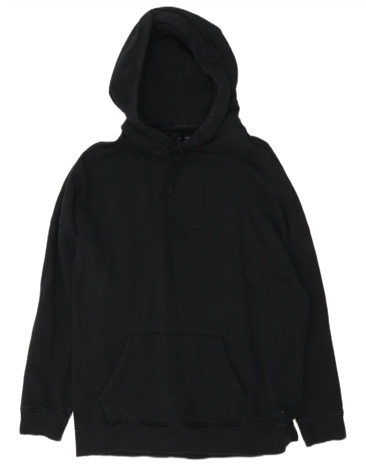 All Saints moletom com capuz masculino grande algodão preto