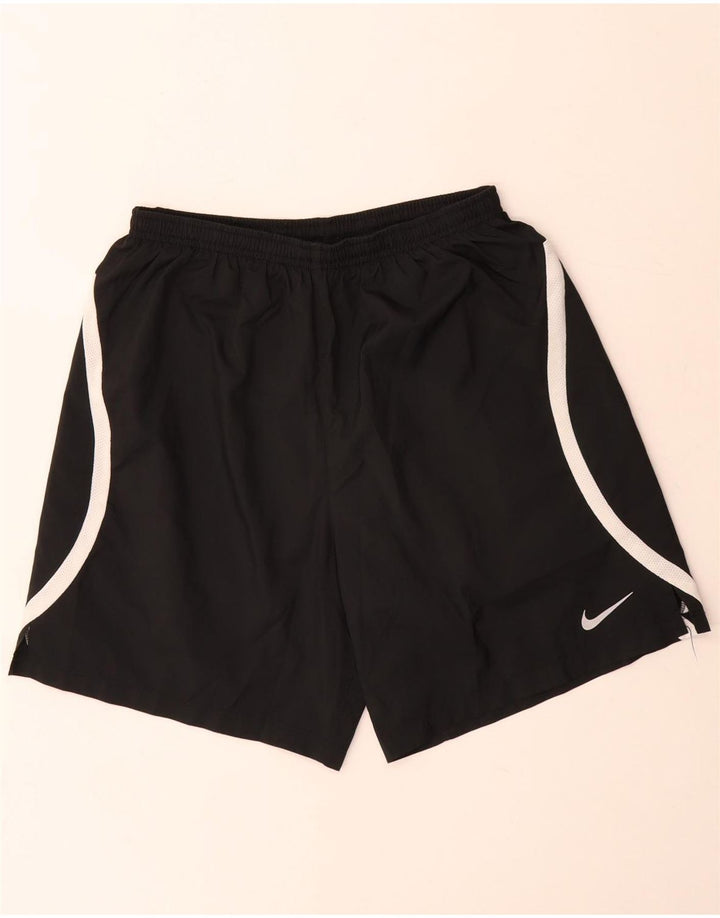 Shorts esportivos masculinos Nike Dri Fit médio preto colorblock