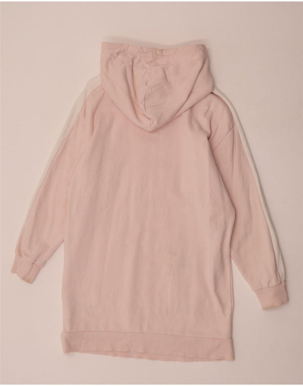 Vestido feminino Puma com capuz grande gráfico UK 6 XS rosa algodão colorblock