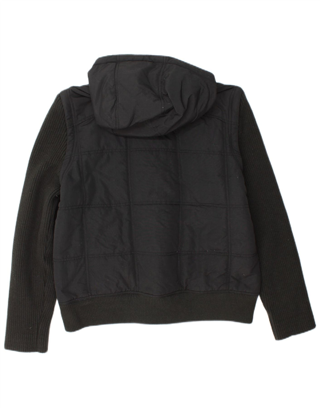 Jaqueta acolchoada com capuz masculina Converse UK 40 grande nylon preto