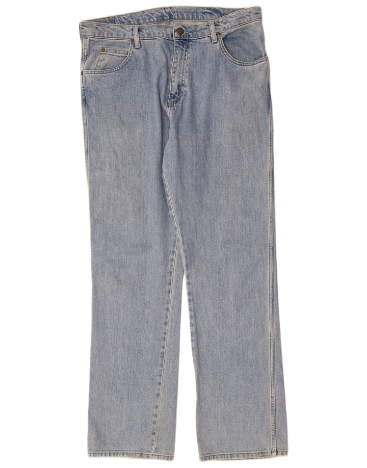 Calça jeans reta masculina WRANGLER regular fit W36 L32 algodão azul