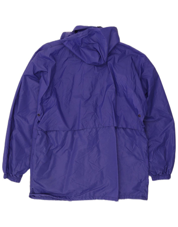 Jaqueta de chuva masculina com capuz K-Way UK 42 XL azul
