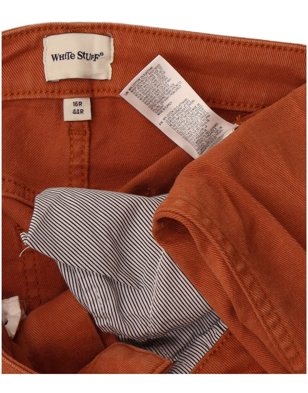 White Stuff Calça Jeans Feminina UK 16 Grande W34 L25 Algodão Marrom