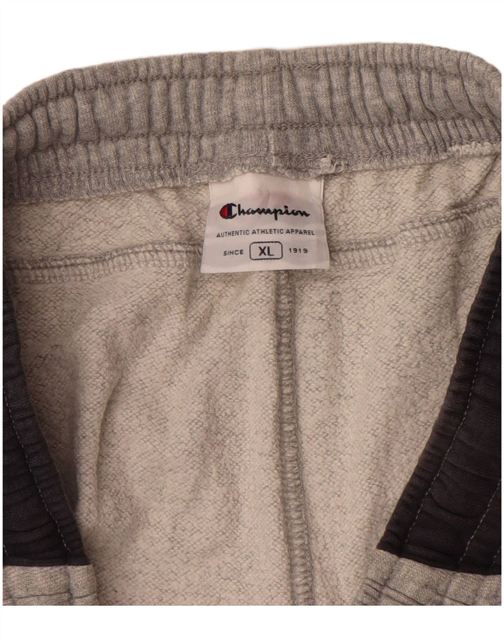 Calça de treino masculina Champion XL cinza colorblock