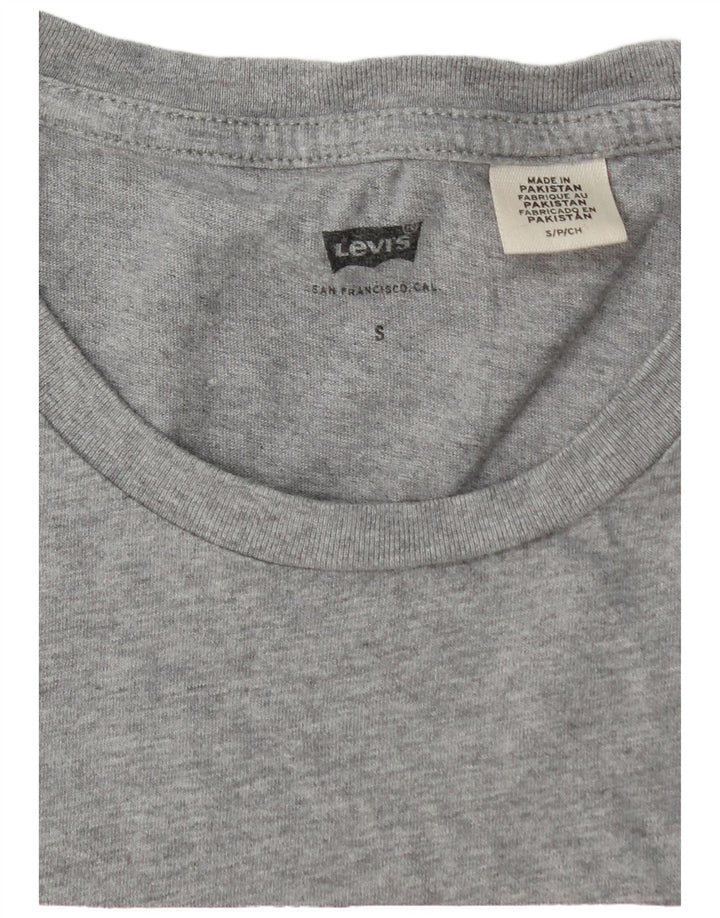 Camiseta gráfica masculina LEVI'S Top pequeno algodão cinza