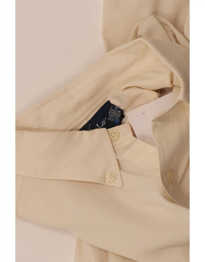 Ralph Lauren Camisa masculina clássica de ajuste grande de algodão branco