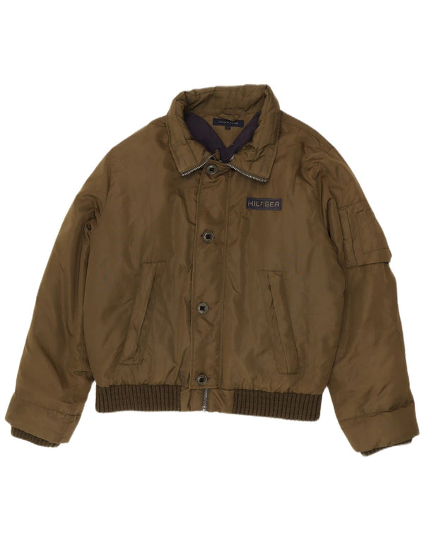 Jaqueta acolchoada masculina Tommy Hilfiger Reino Unido 40 grande nylon cáqui