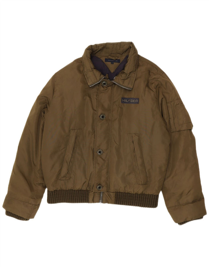 Jaqueta acolchoada masculina Tommy Hilfiger Reino Unido 40 grande nylon cáqui