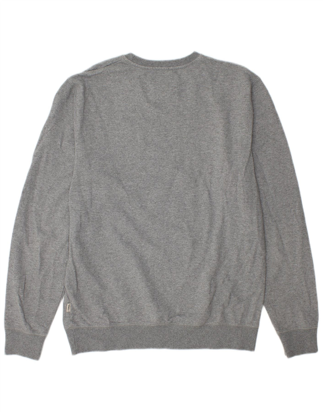 Vans Mens Graphic Moletom Jumper Médio Cinza Algodão Flecked