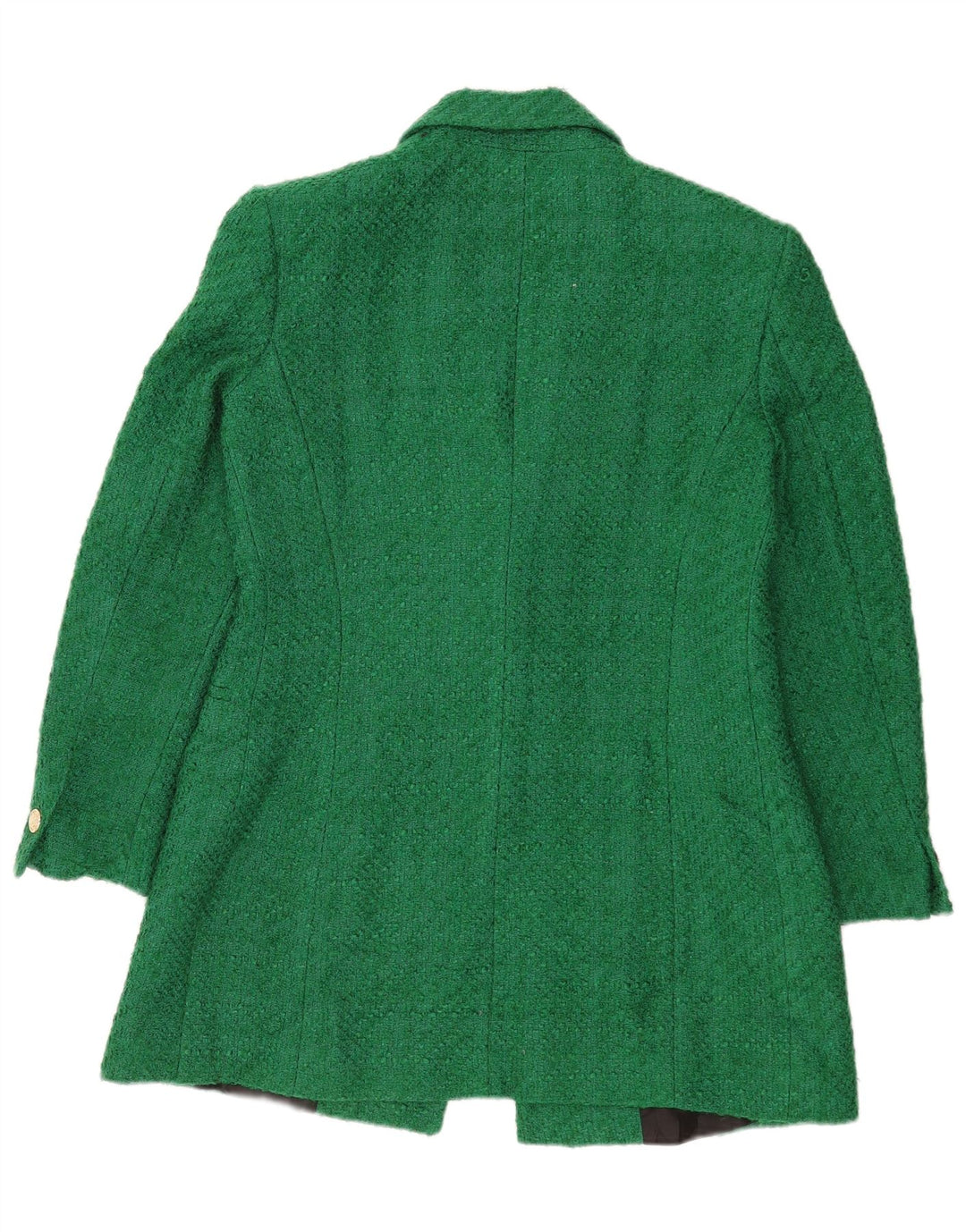 Jaqueta blazer feminina Zara com 1 botão Reino Unido 16 grande acrílico verde