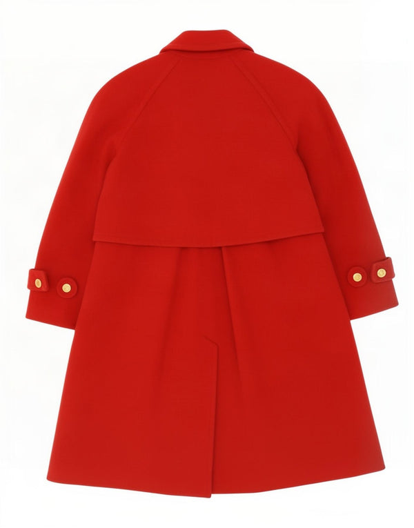 Sobretudo oversized feminino vintage EU 40 lã vermelha média