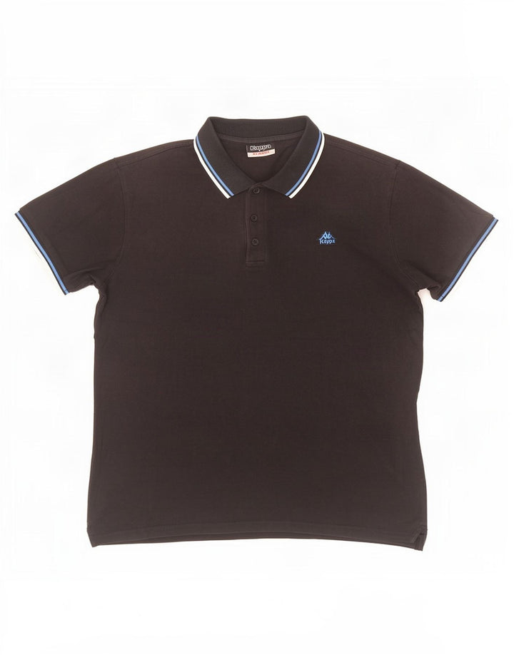 Camisa polo masculina Kappa XL preta listrada