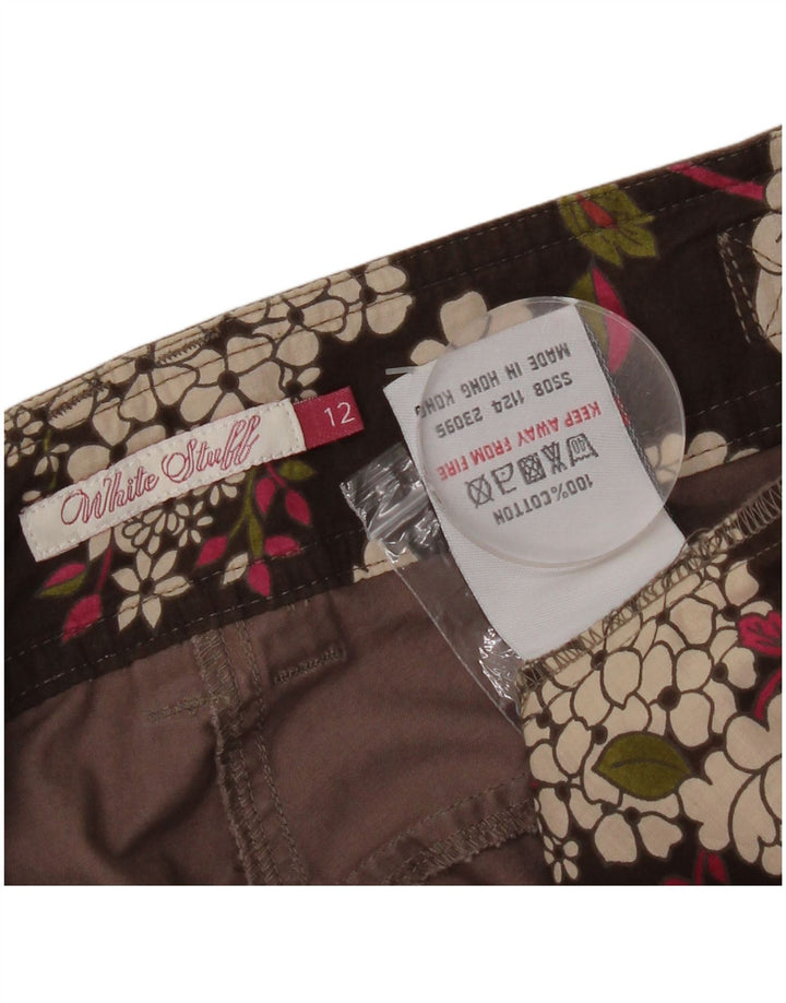 Bermuda Chino Feminina White Stuff UK 12 Médio W32 Algodão Marrom