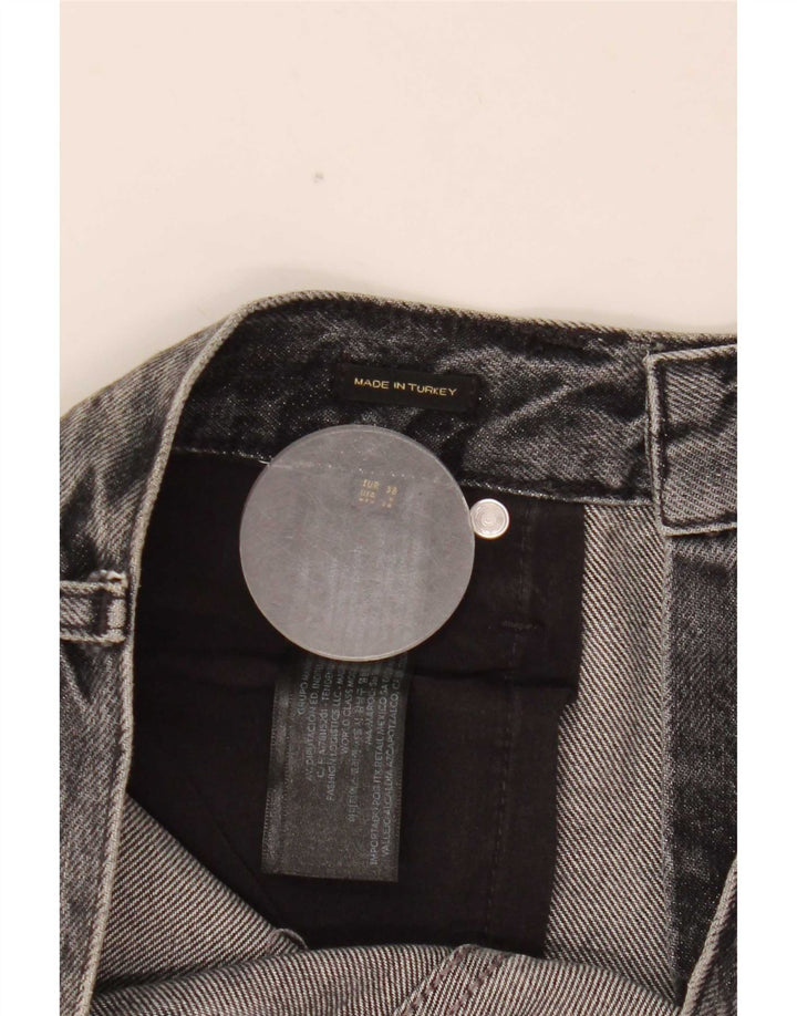 Jeans soltos femininos Massimo Dutti EU 38 pequeno W28 L30 algodão cinza
