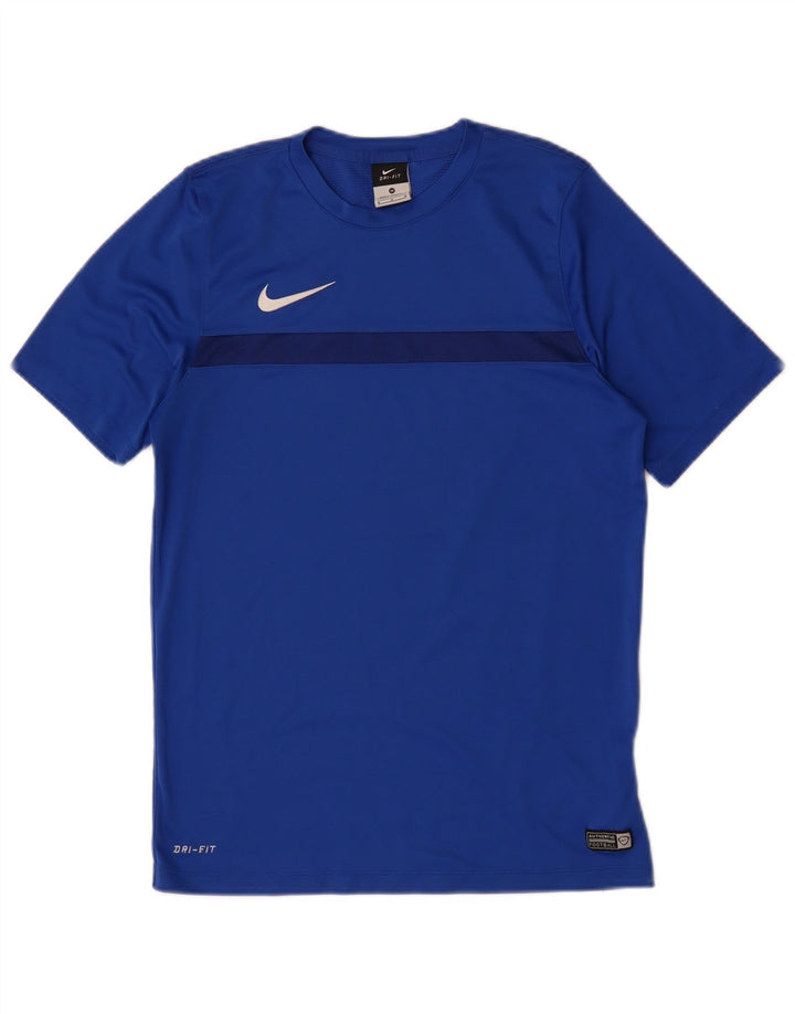 Camiseta masculina NIKE Dri Fit Top médio azul poliéster