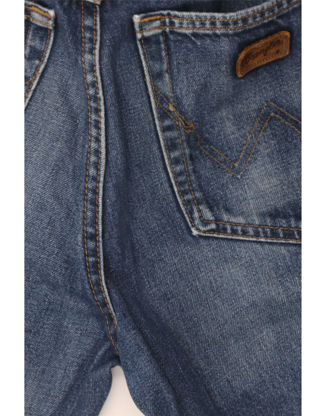 Wrangler Mens Straight Jeans W33 L30 Azul Algodão