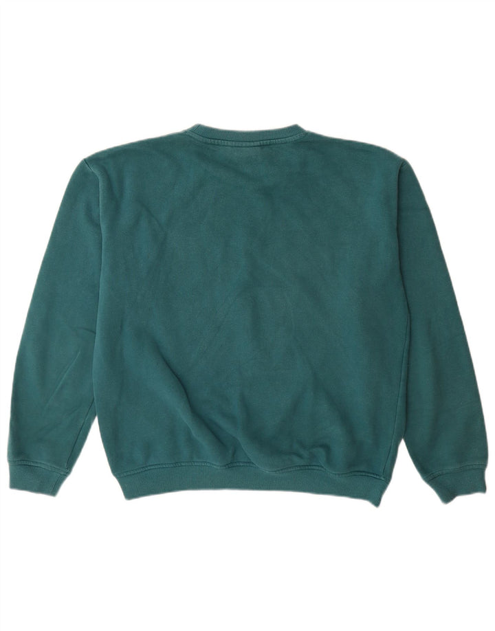 Suéter gráfico feminino Ellesse UK 12 algodão verde médio