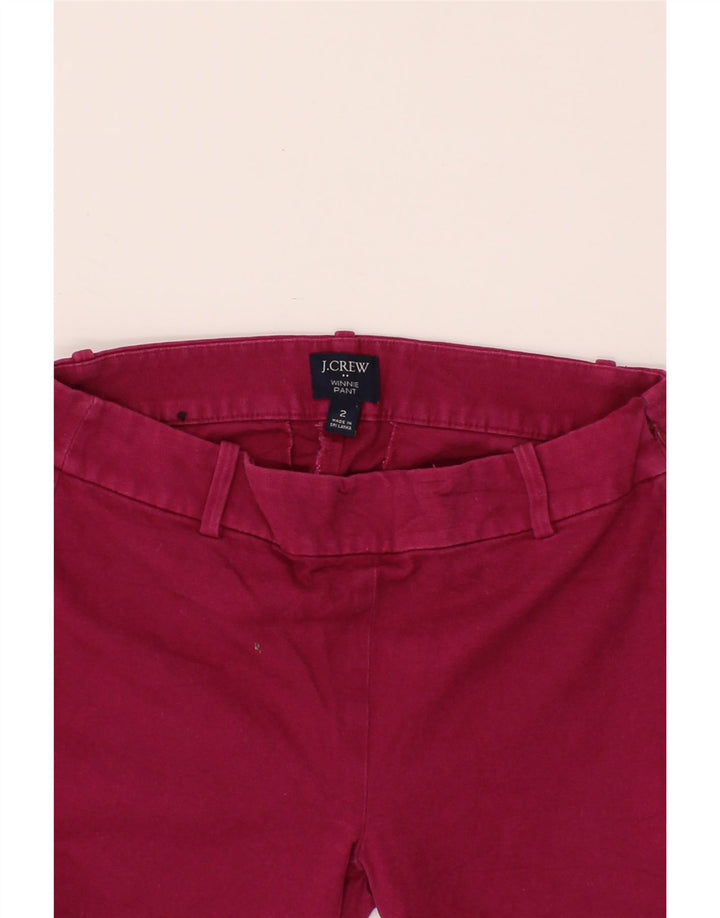 J. CREW Womens Winnie Slim Cropped Trousers US 2 XS W26 L24 Pink Cotton Vintage J. Crew and Second-Hand J. Crew from Messina Hembry 