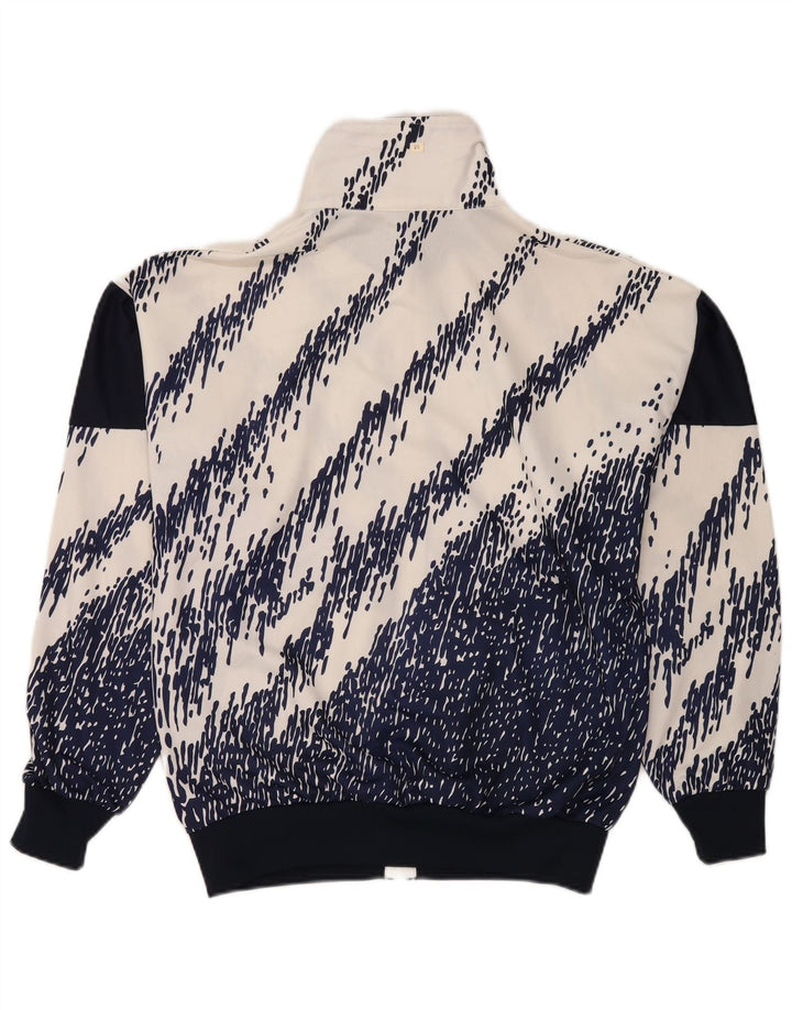 Jaqueta vintage masculina de agasalho médio azul marinho colorblock