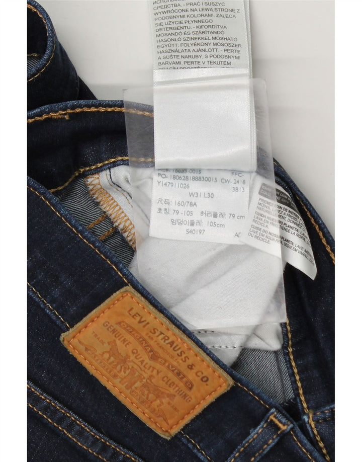 Jeans slim feminino Levi's W31 L27 algodão azul marinho