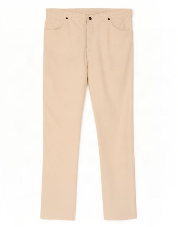 Calça Wrangler masculina reta casual W33 L30 branca