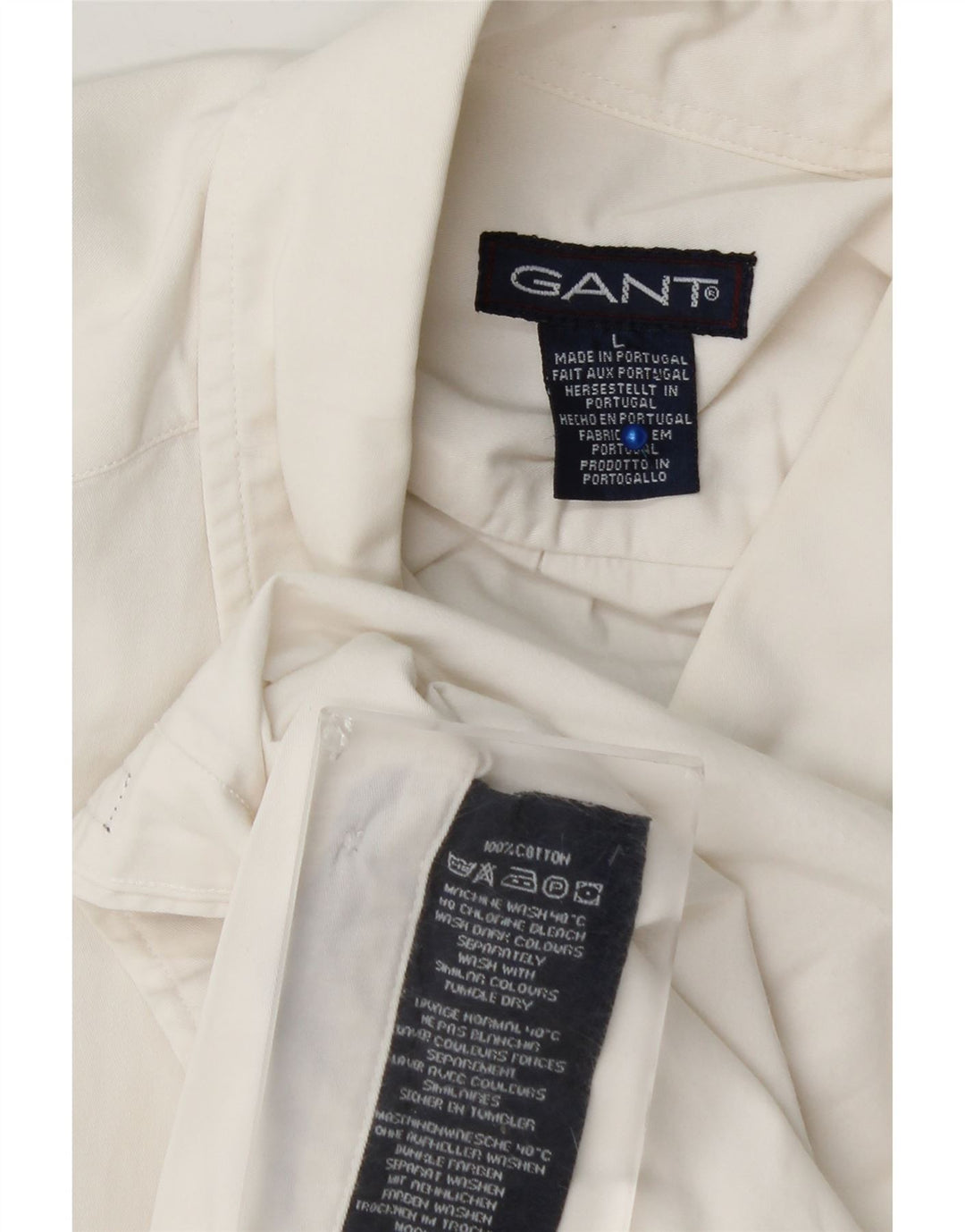 Camisa masculina de manga curta Gant grande algodão branco