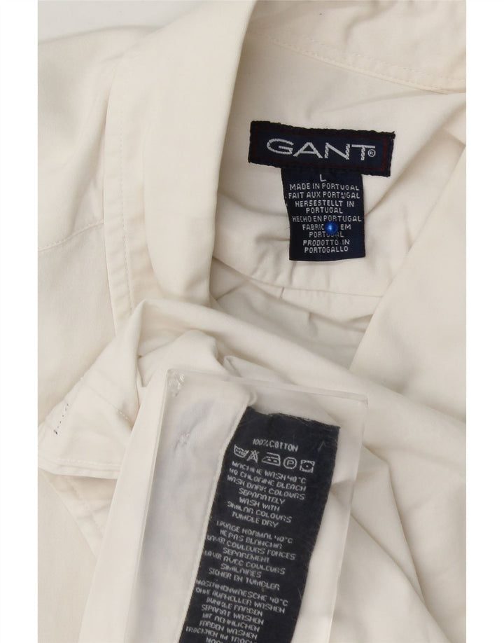 Camisa masculina de manga curta Gant grande algodão branco