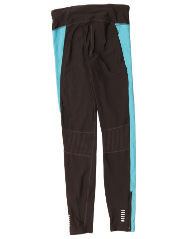 Under Armour Womens Heat Gear Leggings Reino Unido 8 Small Black Colourblock